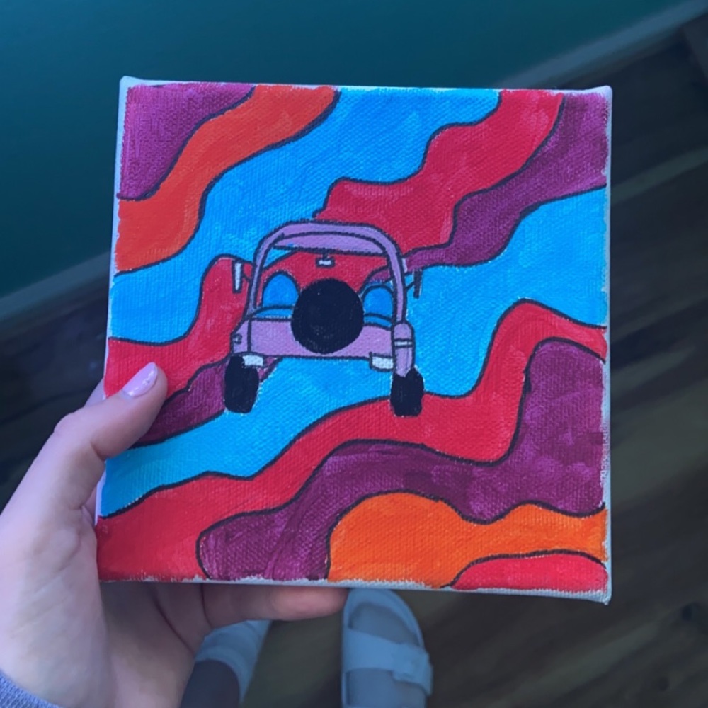hand painted jeep art